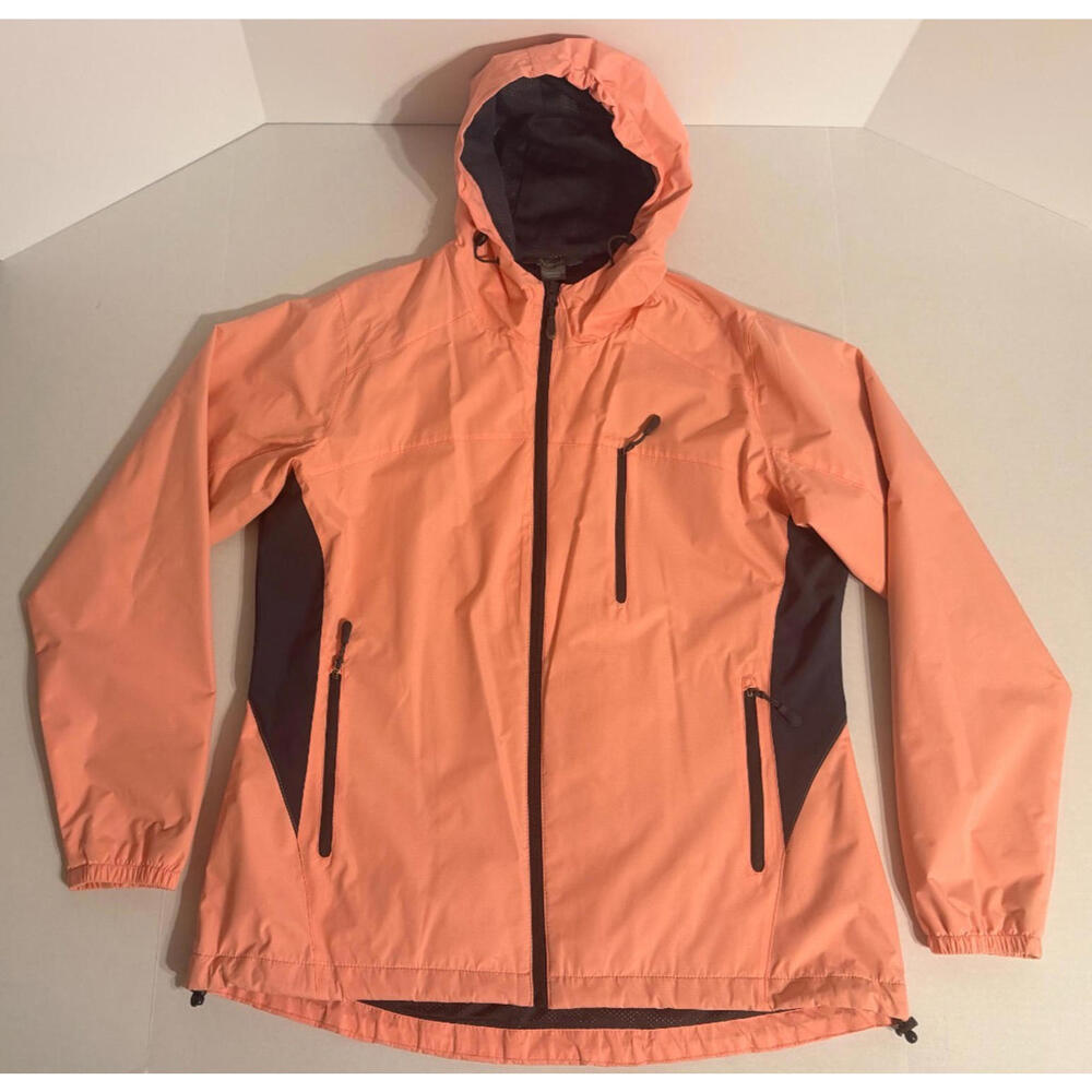 Natural Reflections Women’s Pink Hooded Mesh Outdoor Windbreaker Jacket LARGE